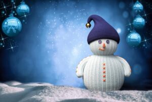 cartolina di natale, natale, natura, pupazzo di neve, nevicare, copia spazio