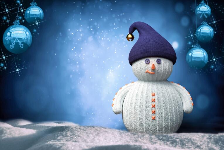 cartolina di natale, natale, natura, pupazzo di neve, nevicare, copia spazio